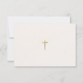 Boho Flowers Pampas Grass Orthodoxe doop Bedankkaart (Achterkant)