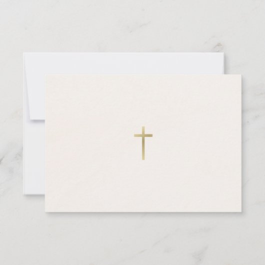 Boho Flowers Pampas Grass Orthodoxe doop Bedankkaart (Achterkant)