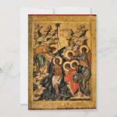 Boho Flowers Pampas Grass Orthodoxe doop Kaart (Achterkant)