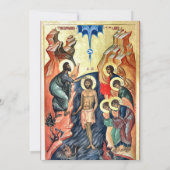 Boho Flowers Pampas Orthodox Christian Baptism  Kaart (Achterkant)