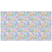Boho Flowers Pattern B01.w Lblue BG Tafelkleed (Voorkant (Horizontaal))