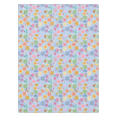 Boho Flowers Pattern B01.w Lblue BG Tafelkleed (Voorkant)