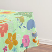Boho Flowers Pattern B01.w LGreen BG Tafelkleed (Voorbeeld)
