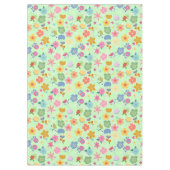 Boho Flowers Pattern B01.w LGreen BG Tafelkleed (Voorkant)