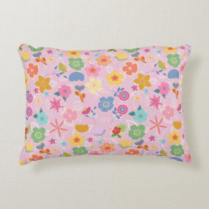 Boho Flowers Pattern B01.w LPink BG Accent Kussen