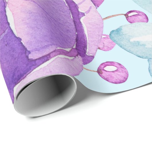 Boho Flowers Pattern Cadeaupapier (Rol Hoek)