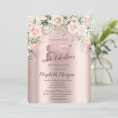 Boho Flowers Rozen Roos Gold 85e verjaardag Kaart (Staand voorkant)