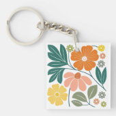 Boho Flowers Sleutelhanger (voorkant)