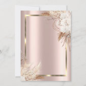 Boho Flowers Terracotta Confetti Pensioen Kaart (Achterkant)