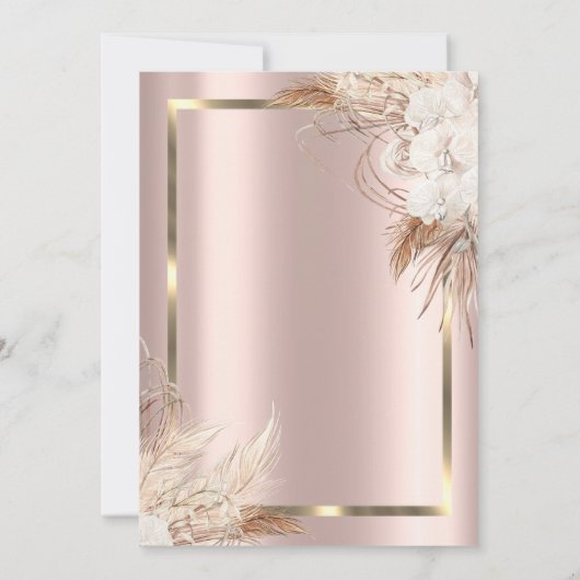 Boho Flowers Terracotta Confetti Pensioen Kaart (Achterkant)