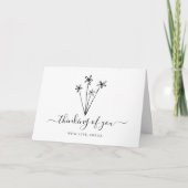 Boho Flowers Thinking of You Sympathy Card Bedankkaart (Voorkant)