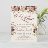 Boho Flowers Tuin Herfst in Liefde Baby shower Kaart (Staand voorkant)