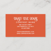 Boho Flowers Visitekaartje (Achterkant)