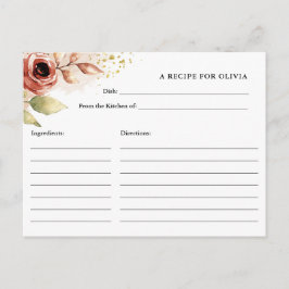 Boho Flowers, Vrijgezellenfeest aangepaste recept  Briefkaart