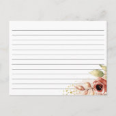 Boho Flowers, Vrijgezellenfeest aangepaste recept Briefkaart (Achterkant)