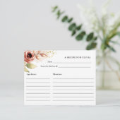 Boho Flowers, Vrijgezellenfeest aangepaste recept Briefkaart (Staand voorkant)