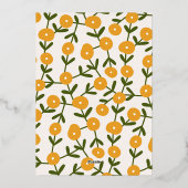 Boho Flowers Vrijgezellenfeest Folie Uitnodiging (Achterkant)