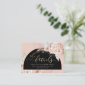 Boho Flowers Wedding Enclosure Card Informatiekaartje (Staand voorkant)