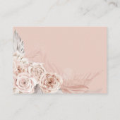 Boho Flowers Wedding Enclosure Card Informatiekaartje (Achterkant)