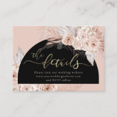 Boho Flowers Wedding Enclosure Card Informatiekaartje (Voorkant)