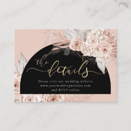 Boho Flowers Wedding Enclosure Card Informatiekaartje