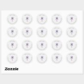 Boho Flowers Wedding Suite Retouradres Ronde Sticker (Vel)