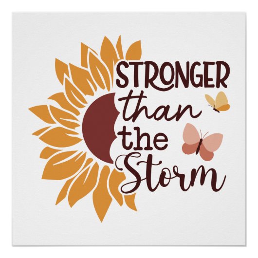 Boho Flowers Wildflowers Bijbelvers Perfect Poster (Voorkant)