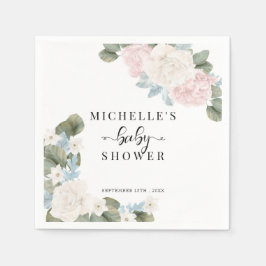 Boho Flowers Winter Baby shower Servet