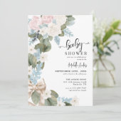 Boho Flowers Winter Waterverf Baby shower Kaart (Staand voorkant)