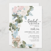 Boho Flowers Winter Waterverf Vrijgezellenfeest Kaart (Voorkant / Achterkant)