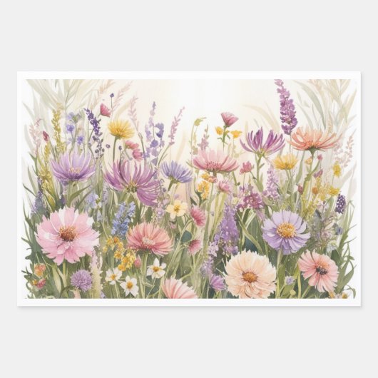 Boho Flowers Wrapping Paper (Voorkant 3)