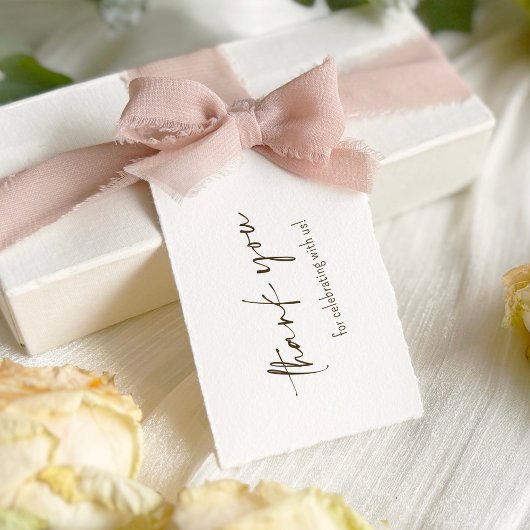 Boho Fluffy Pampas Gras Bruids Bruiloft Bedanken Cadeaulabel