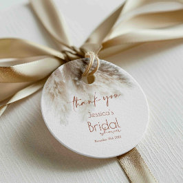 Boho Fluffy Pampas Gras Bruids Shower Bedankt Bedankjes Labels