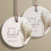 Boho Fluffy Pampas Gras Bruidsfeestje Bedankjes Labels