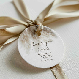 Boho Fluffy Pampas Grass Vrijgezellenfeest Bedankt Bedankjes Labels