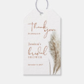 Boho Fluffy Pampas Grass Vrijgezellenfeest Bedankt Cadeaulabel (Voorkant)