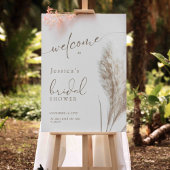Boho Fluffy Pampas Grass Vrijgezellenfeest Welkom Poster