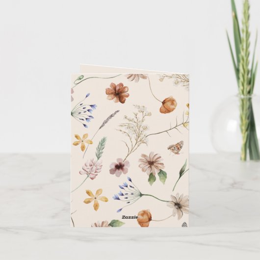 Boho Folded Hartelijk dank Bedankkaart (Achterkant)