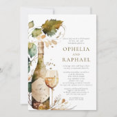 Boho Foliage en wijn Bohemian bruiloft Kaart (Voorkant)