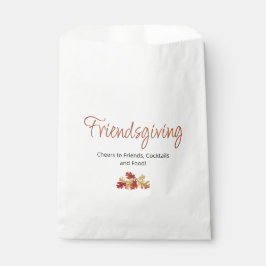Boho Foliage Friendsgiving Moderne Thanksgiving Bedankzakje