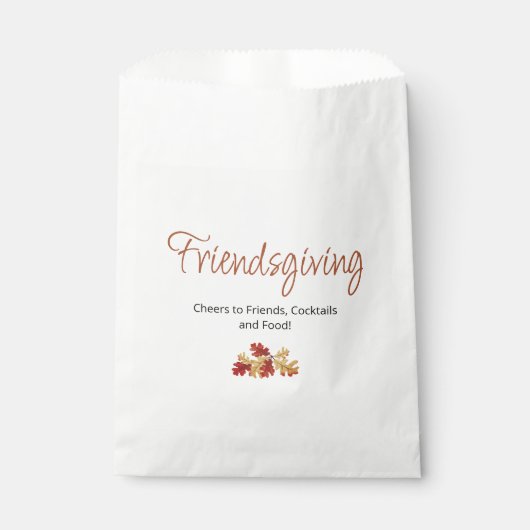 Boho Foliage Friendsgiving Moderne Thanksgiving Bedankzakje (Voorkant)