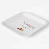 Boho Foliage Friendsgiving Moderne Thanksgiving Papieren Bordje (Gebogen)