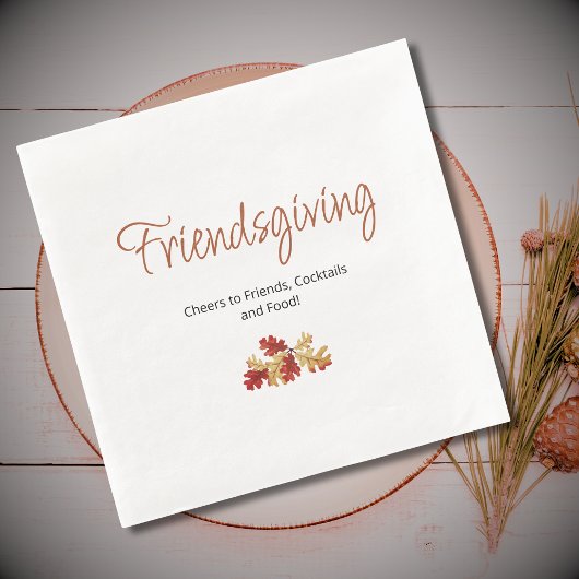 Boho Foliage Friendsgiving Moderne Thanksgiving Servet