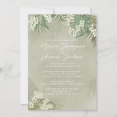 Boho Foliage Watercolor Tropical Palm Leaves Kaart (Voorkant)