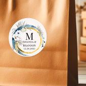 BOHO Foliage Wedding Dank u Sticker