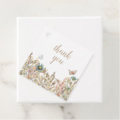 Boho Foliage Wreated Baby shower Bedankjes Labels (In situ)