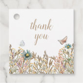 Boho Foliage Wreated Baby shower Bedankjes Labels (Voorkant)