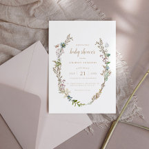 Boho Foliage Wreated Baby shower