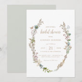 Boho Foliage Wreated Vrijgezellenfeest Kaart (Voorkant / Achterkant)