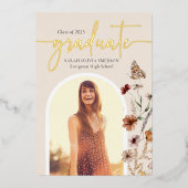 Boho Folie Afstudeer Uitnodiging (Voorkant)